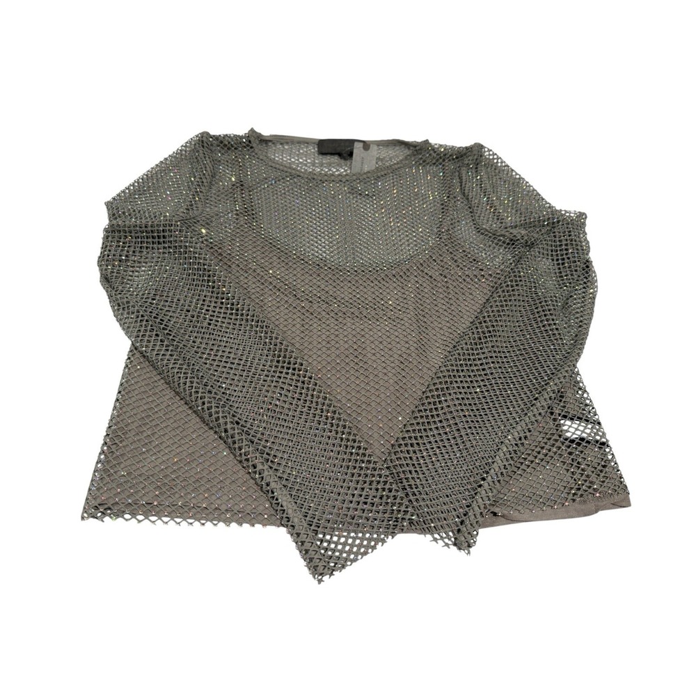 Anthropologie Sunday In Brooklyn Sparkle Rhinestone Mesh S/P Party Holidays NWT